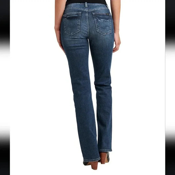 Silver Jeans Authentic Women's Dark Wash Curvy High Bootcut Stretchy Pockets S 8 - Picture 2 of 14